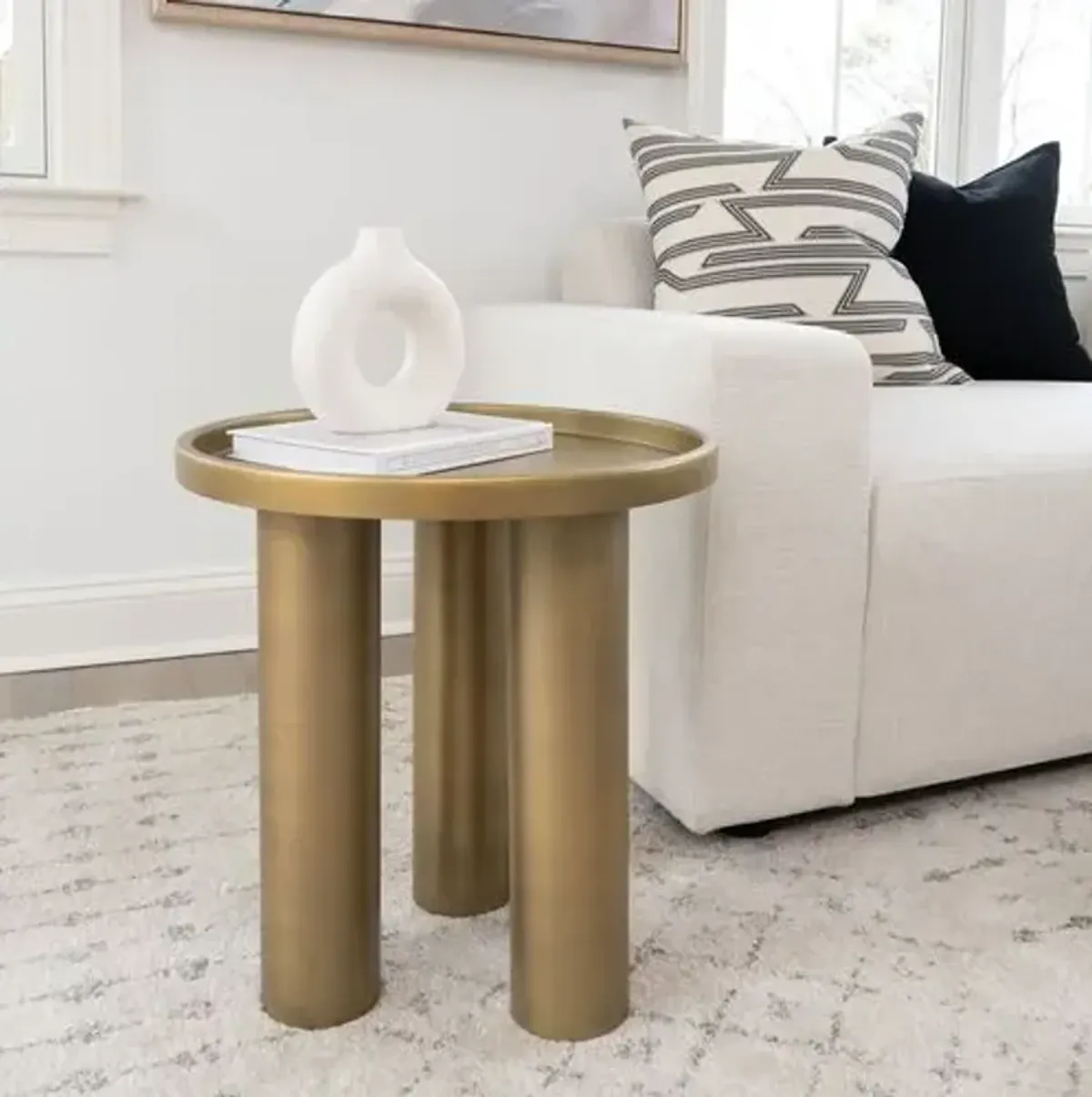 Starla Round End Table - Yellow