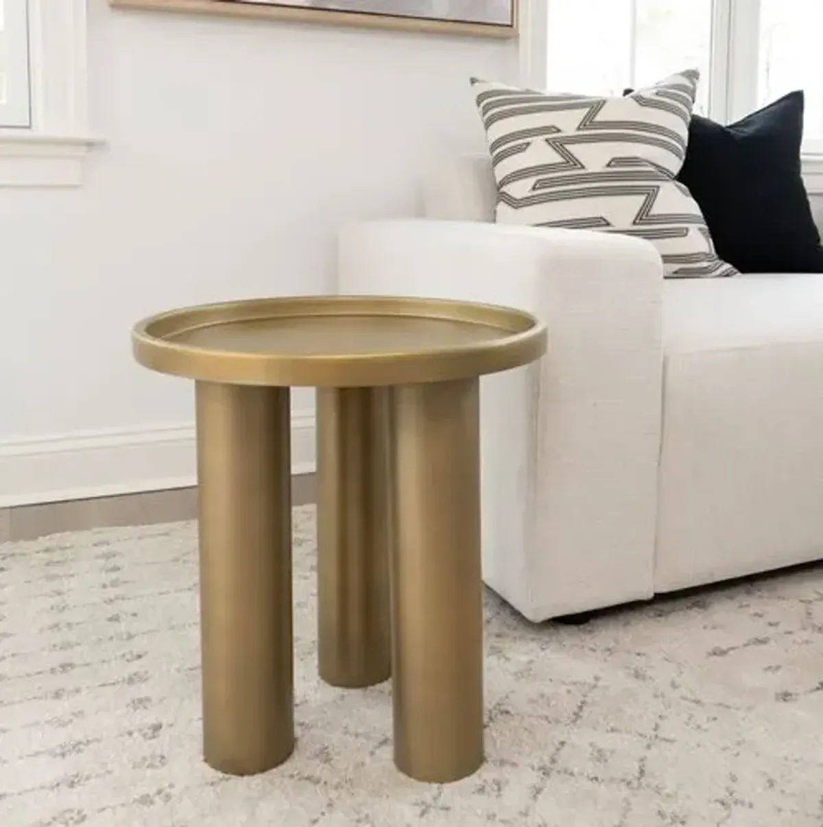 Starla Round End Table - Yellow