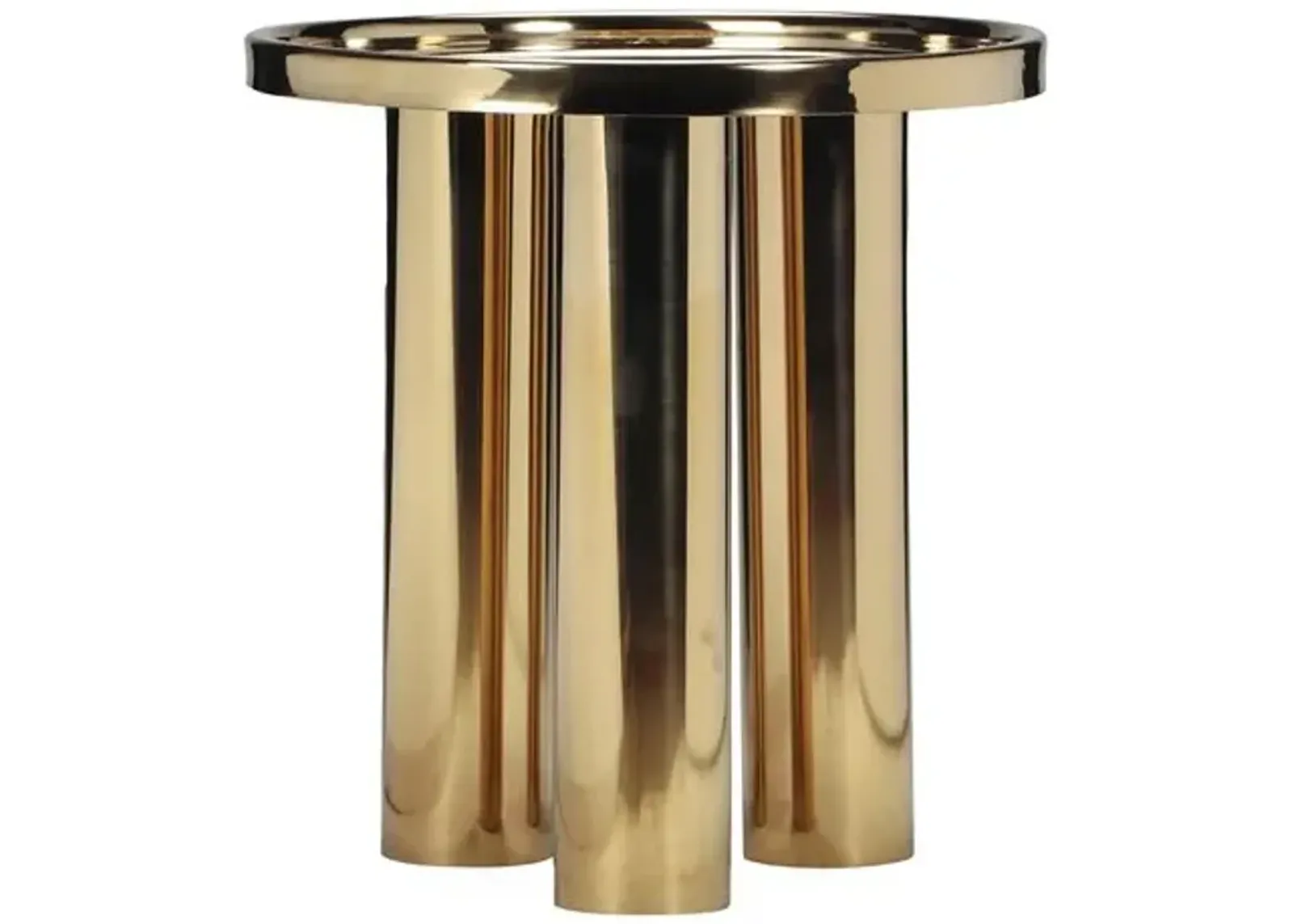 Starla Round End Table - Gold