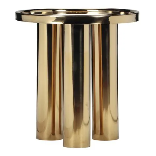 Starla Round End Table - Gold