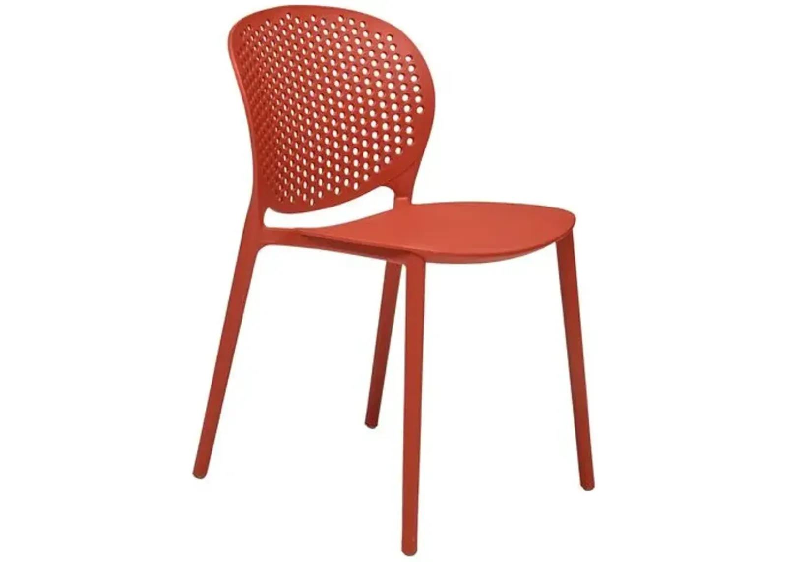 Set of 4 Etta Outdoor Side Chairs - Orange