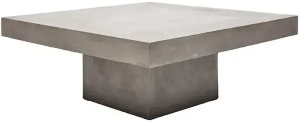Elwood Indoor/Outdoor Square Concrete Coffee Table - Gray