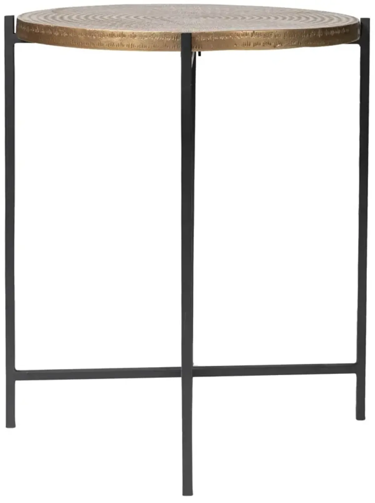 Nyx End Table, Antique Brass