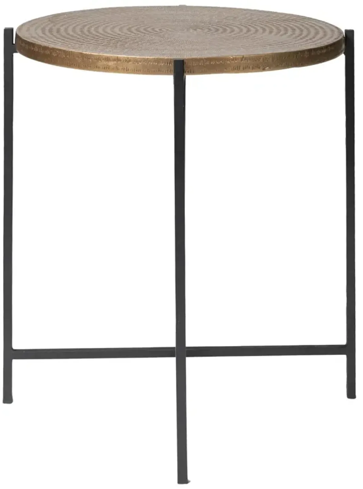 Nyx End Table, Antique Brass