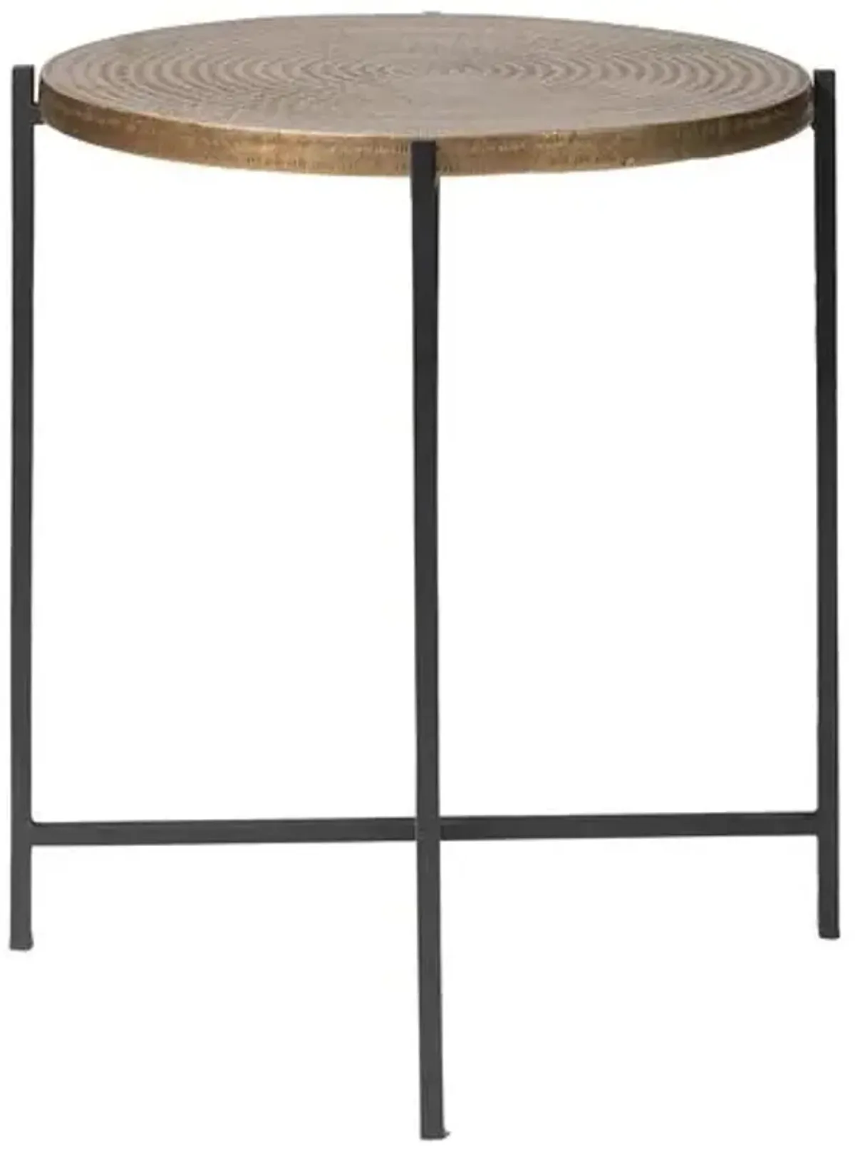 Nyx End Table - Antique Brass - Gold