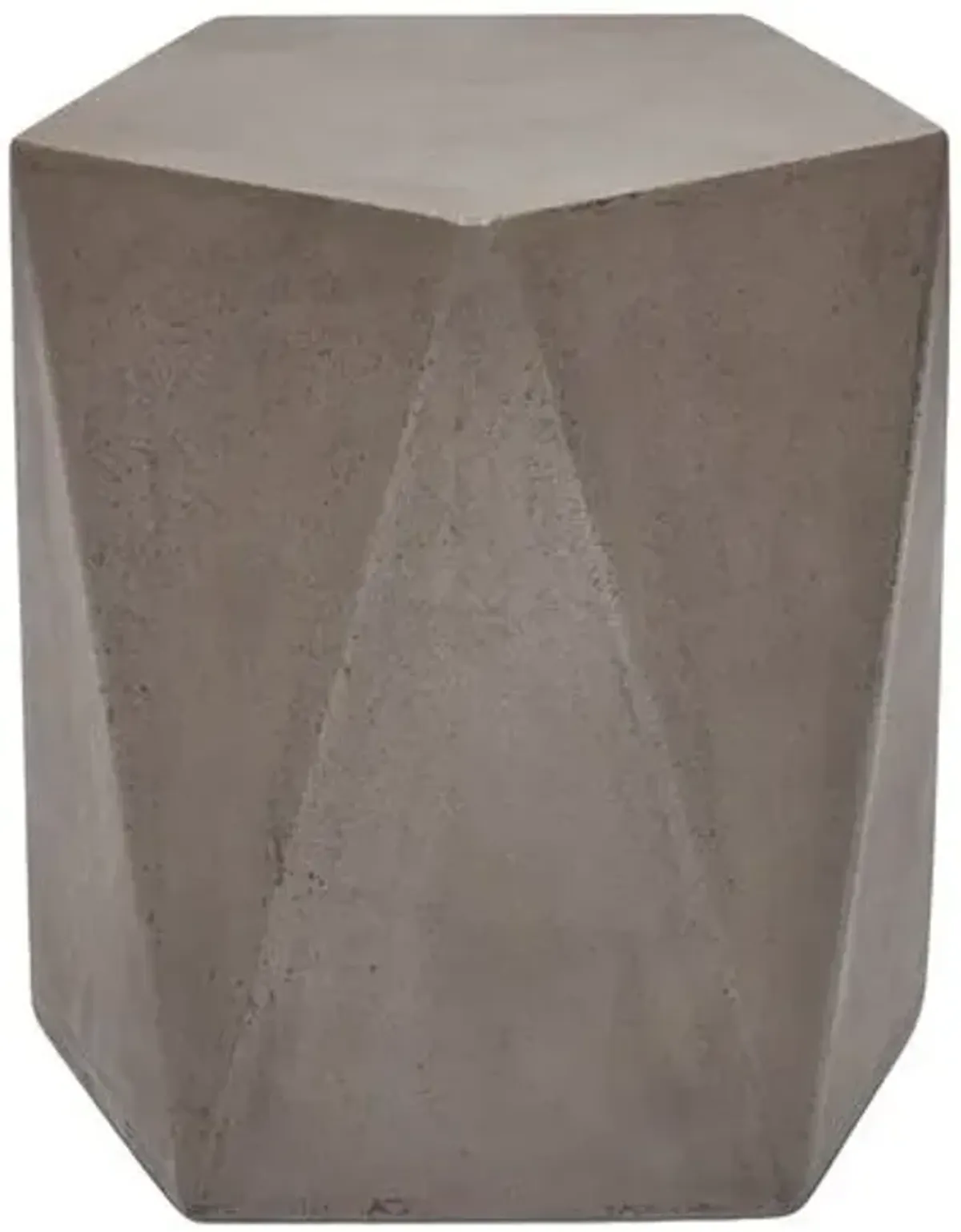 Elwood Pentagonal Concrete Stool - Dark Grey - Gray