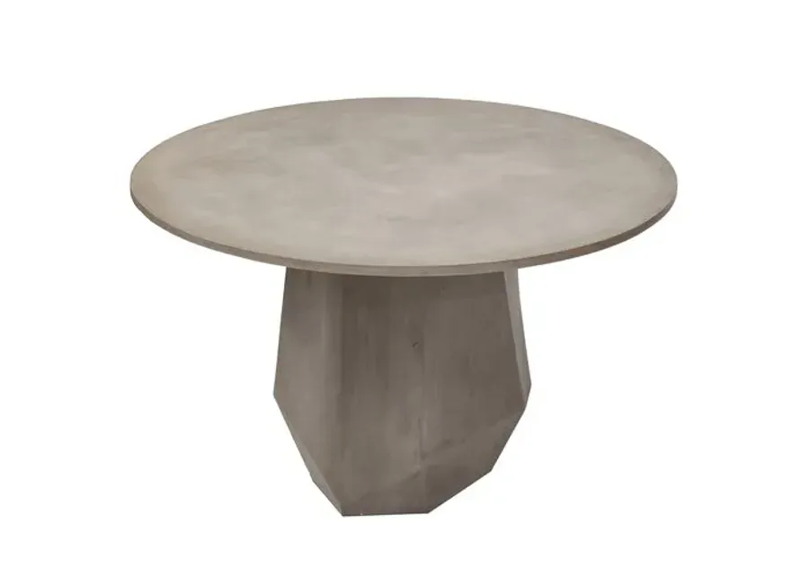 Elwood Geometric 47" Concrete Dining Table - Dark Grey