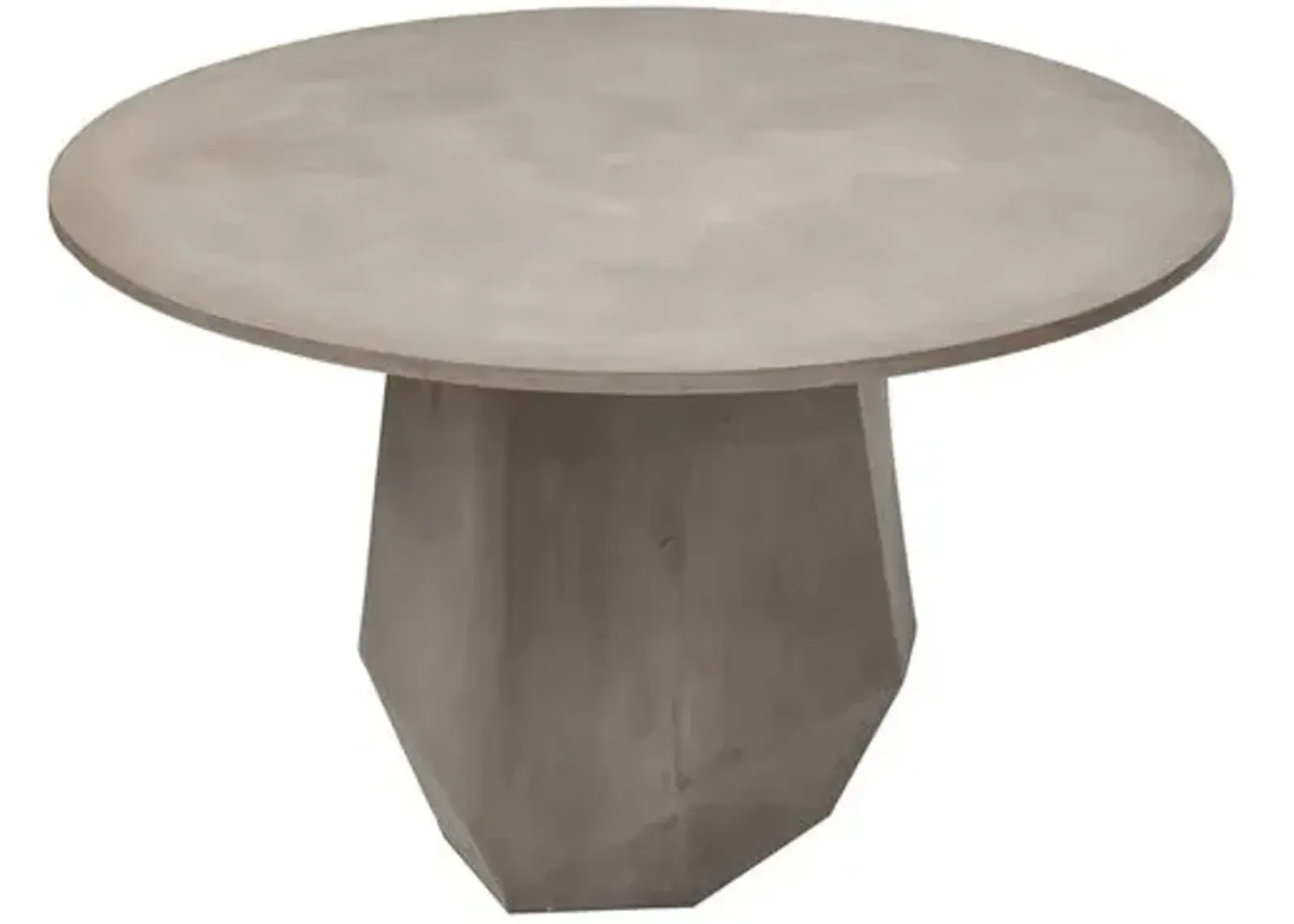 Elwood Geometric 47" Concrete Dining Table - Dark Grey