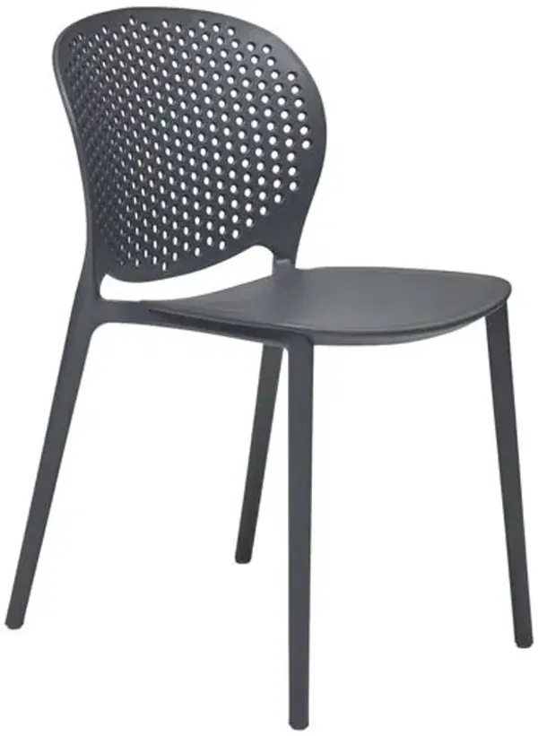 Set of 4 Etta Outdoor Side Chairs - Gray