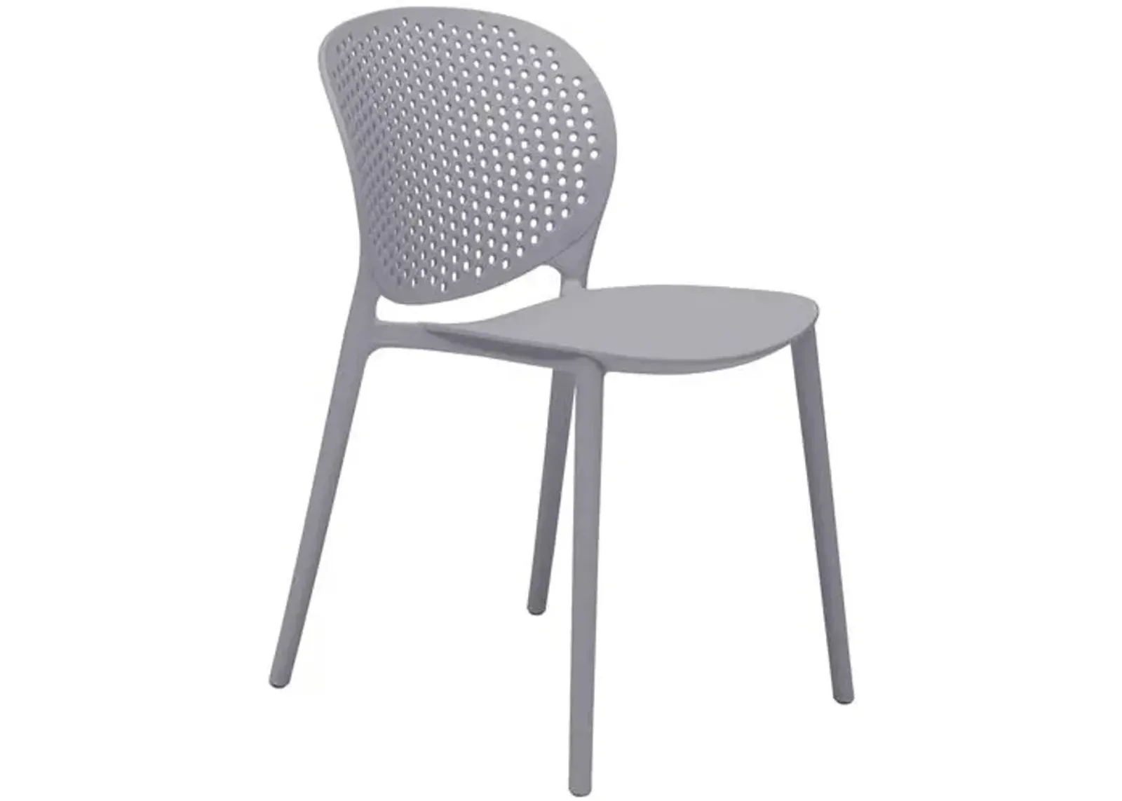 Set of 4 Etta Outdoor Side Chairs - Gray