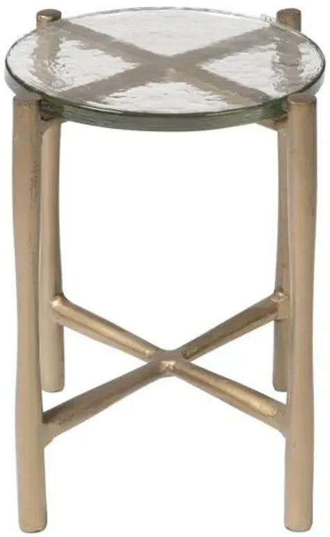 Set of 2 Hayley End Tables - Gold