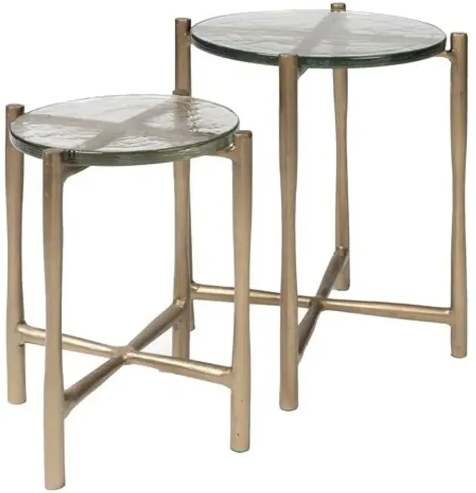 Set of 2 Hayley End Tables - Gold