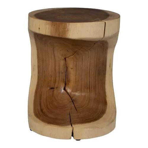 Loren Accent Stool - Natural - Brown