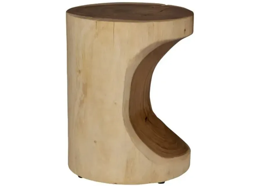 Loren Accent Stool - Natural - Brown