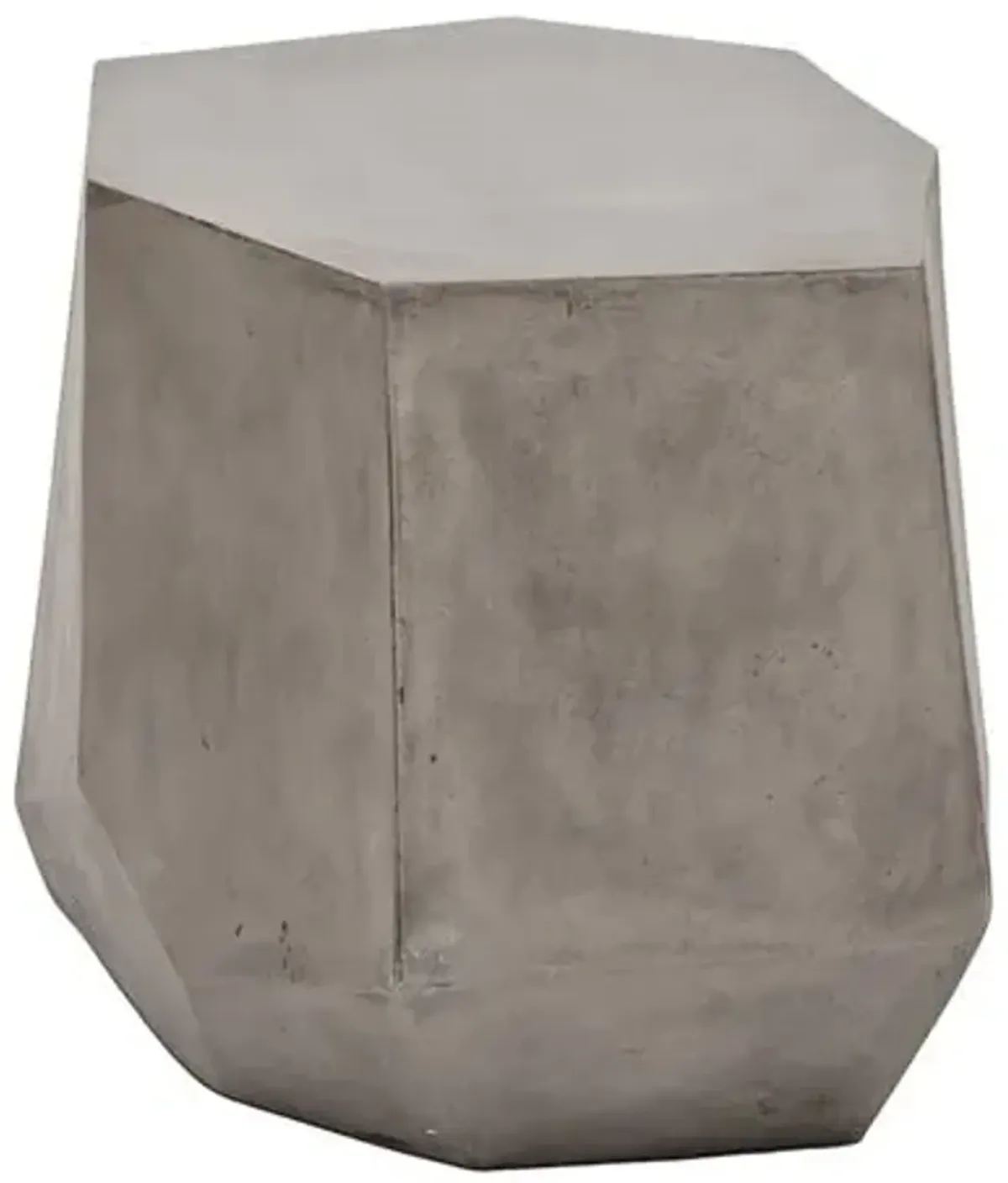 Elwood Geometric Concrete End Table - Dark Grey - Gray