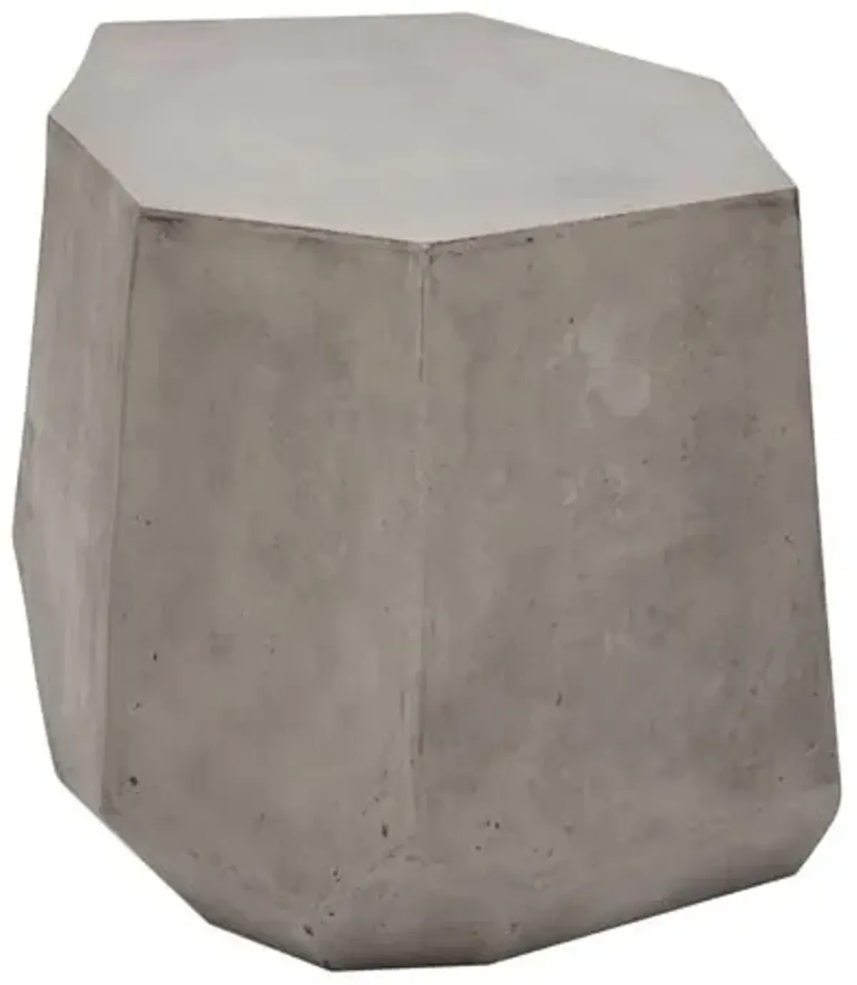 Elwood Geometric Concrete End Table - Dark Grey - Gray