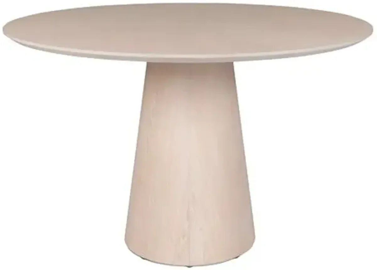 Monica Wooden Top Round Dining Table