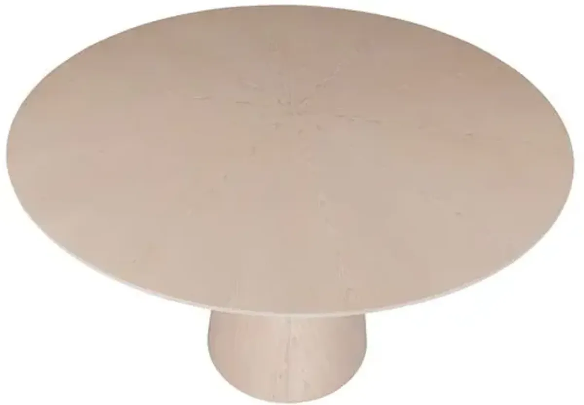 Monica Wooden Top Round Dining Table