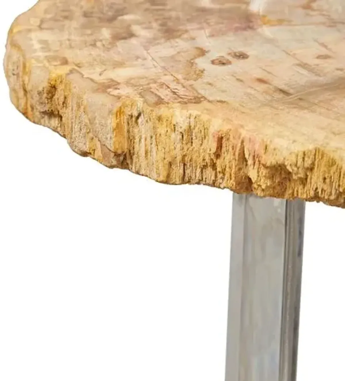 Larza Petrified Wood End Table - Brown