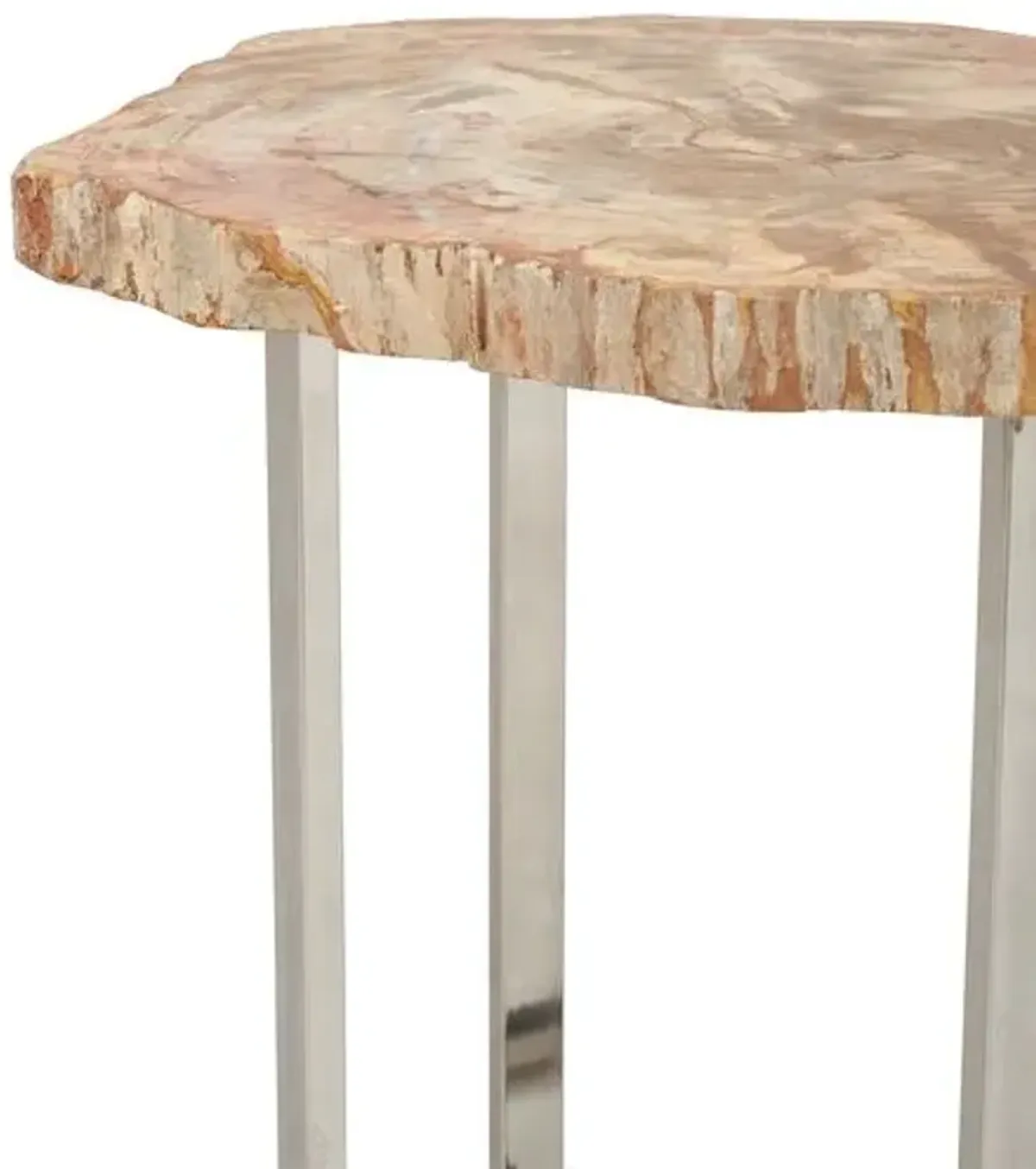 Larza Petrified Wood End Table - Brown