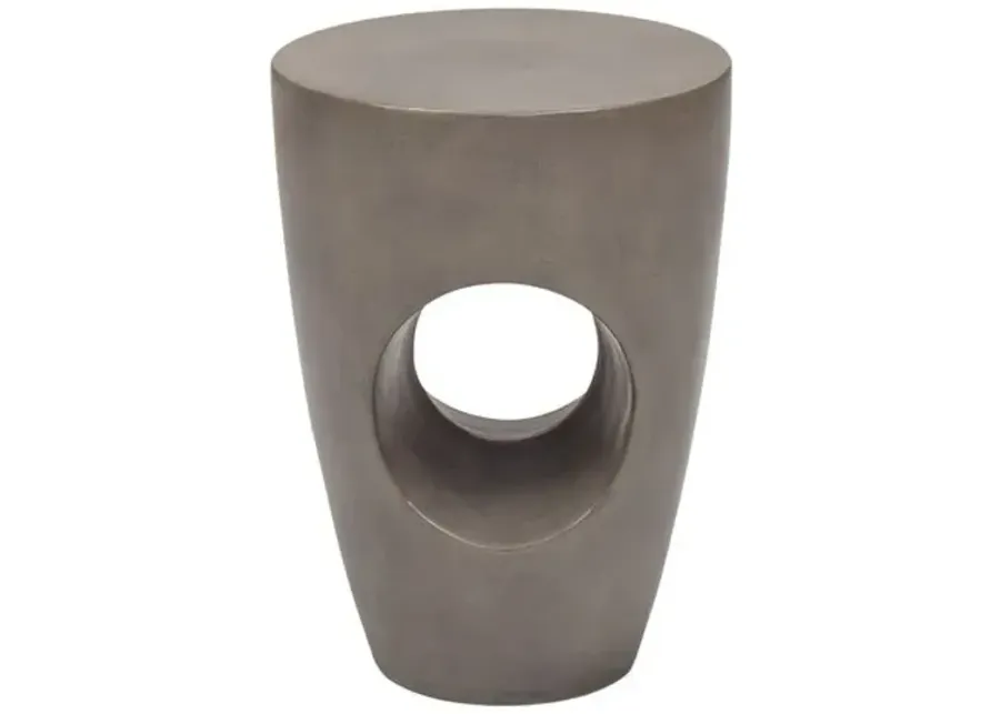 Elwood Tapered Concrete Stool - Dark Grey - Gray