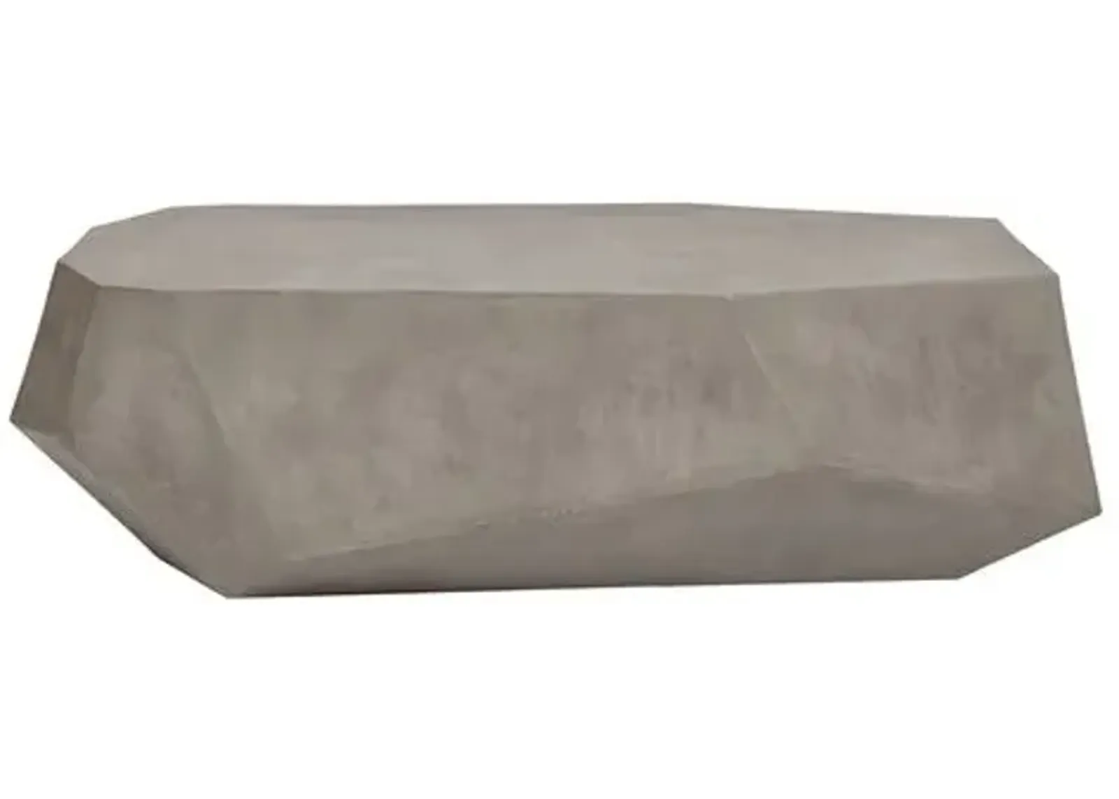 Elwood Geometric Concrete Coffee Table - Dark Grey - Gray