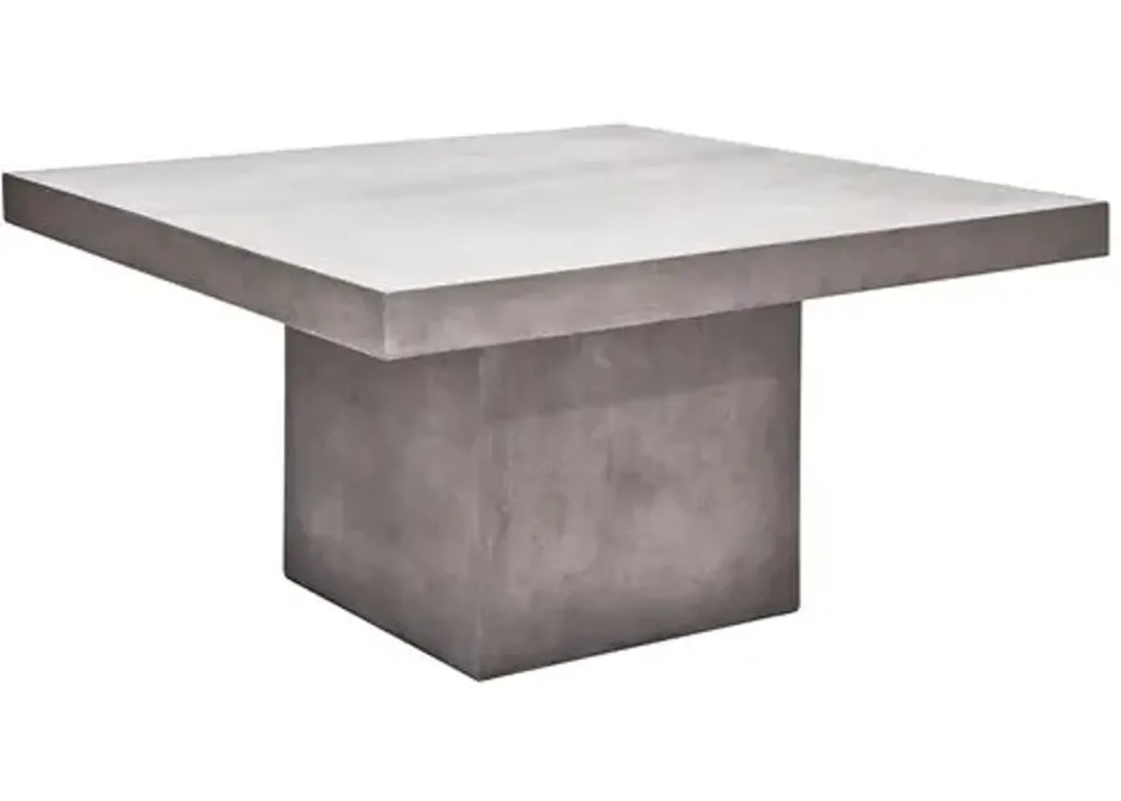 Elwood 59" Square Concrete Dining Table - Dark Grey