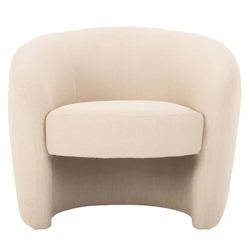 Polina Accent Chair - Beige, Comfortable, Durable