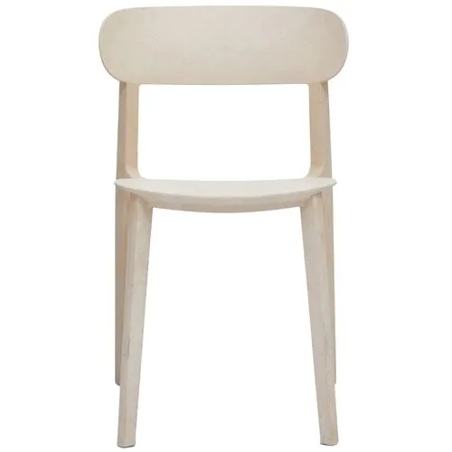 Set of 4 Tesley Eco-Friendly Outdoor Stacking Chairs - Beige