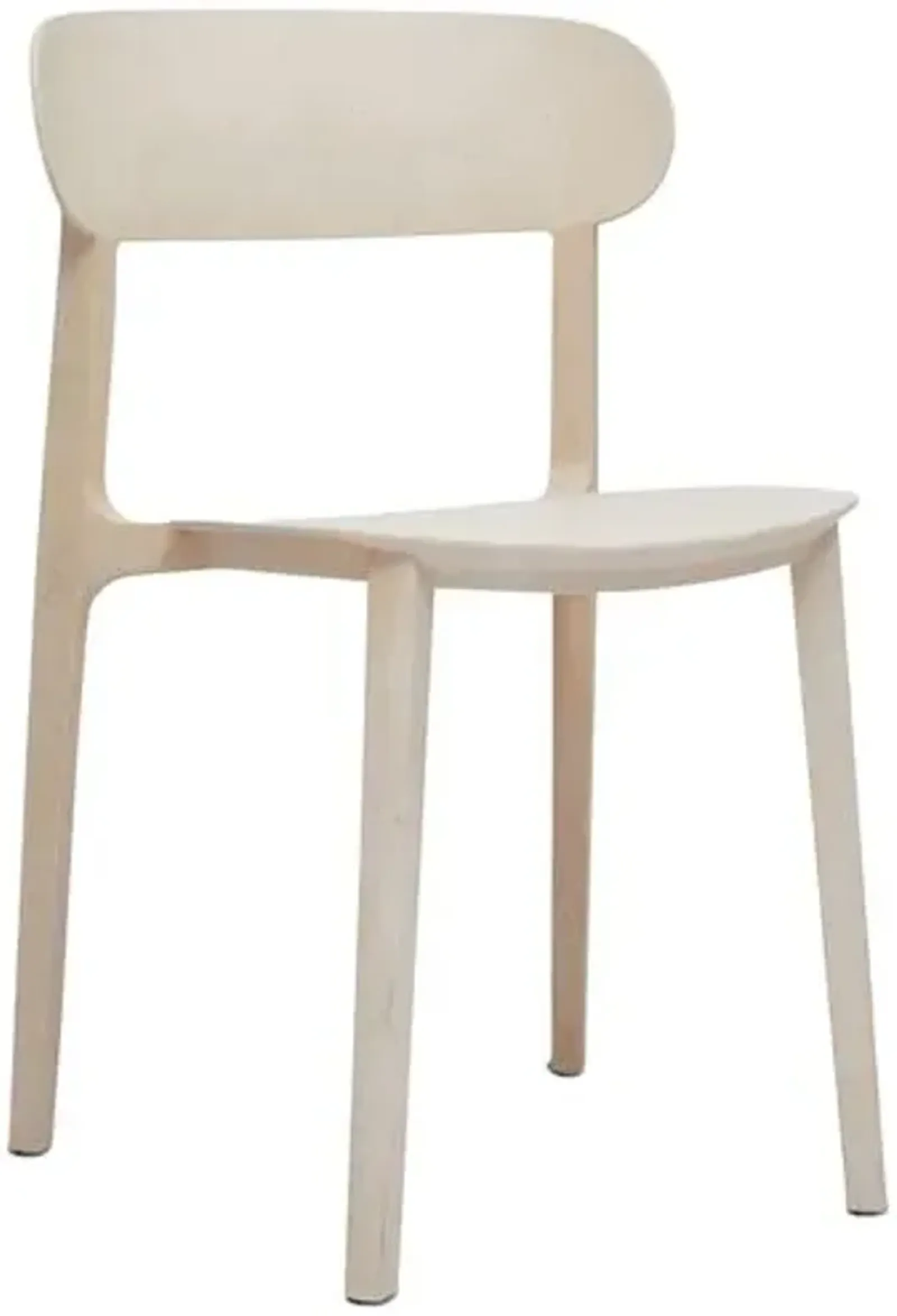 Set of 4 Tesley Eco-Friendly Outdoor Stacking Chairs - Beige