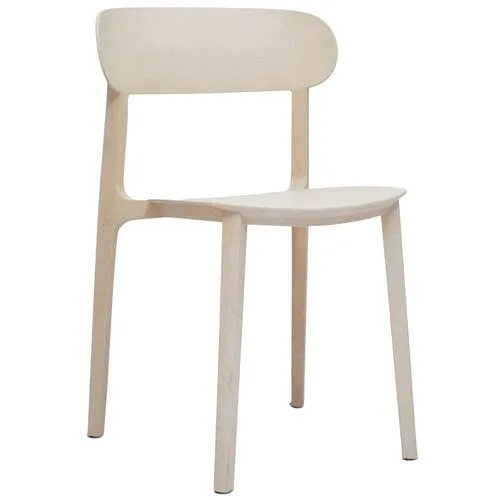 Set of 4 Tesley Eco-Friendly Outdoor Stacking Chairs - Beige