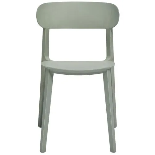 Set of 4 Tesley Eco-Friendly Outdoor Stacking Chairs - Gray