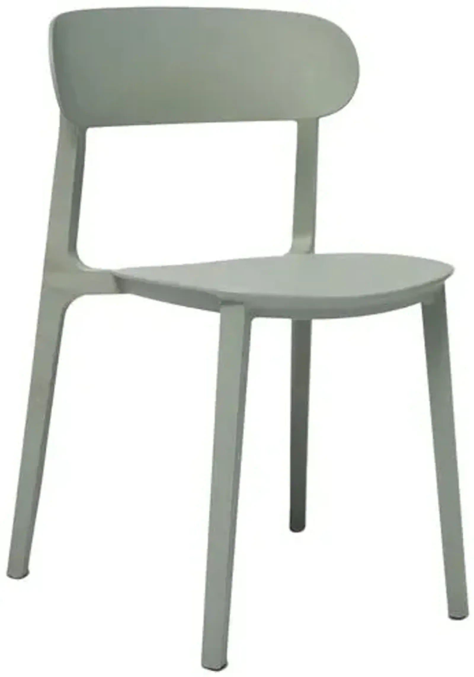 Set of 4 Tesley Eco-Friendly Outdoor Stacking Chairs - Gray