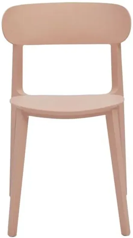 Set of 4 Tesley Eco-Friendly Outdoor Stacking Chairs - Pink