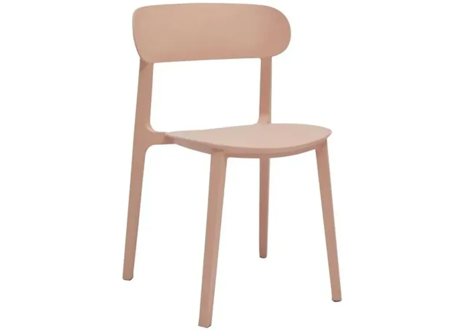 Set of 4 Tesley Eco-Friendly Outdoor Stacking Chairs - Pink