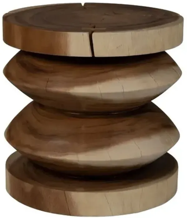 Ashlee Accent Stool - Natural - Brown