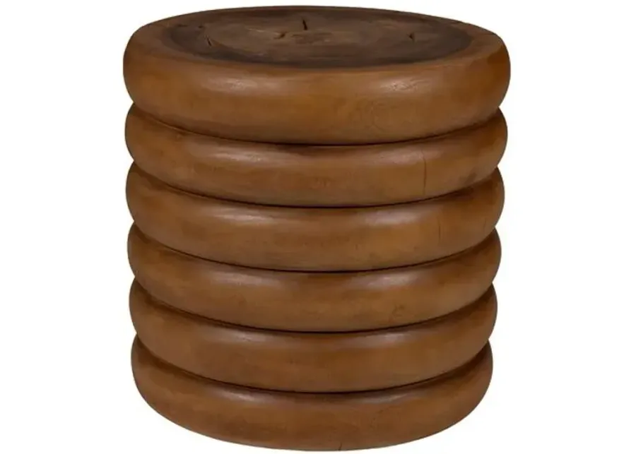 Courtney Accent Stool - Natural - Brown