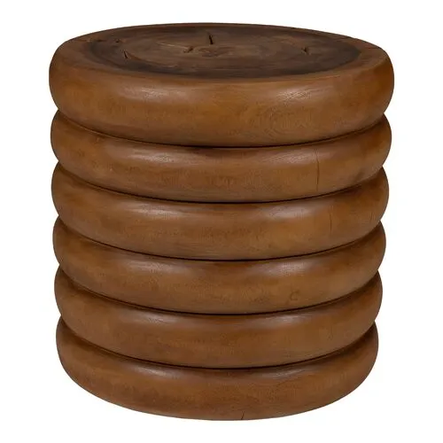 Courtney Accent Stool - Natural - Brown