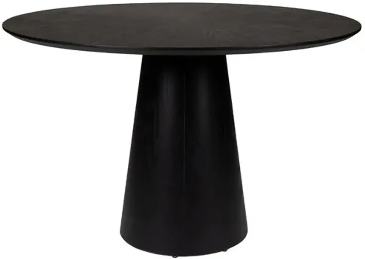 Monica Wooden Top Round Dining Table