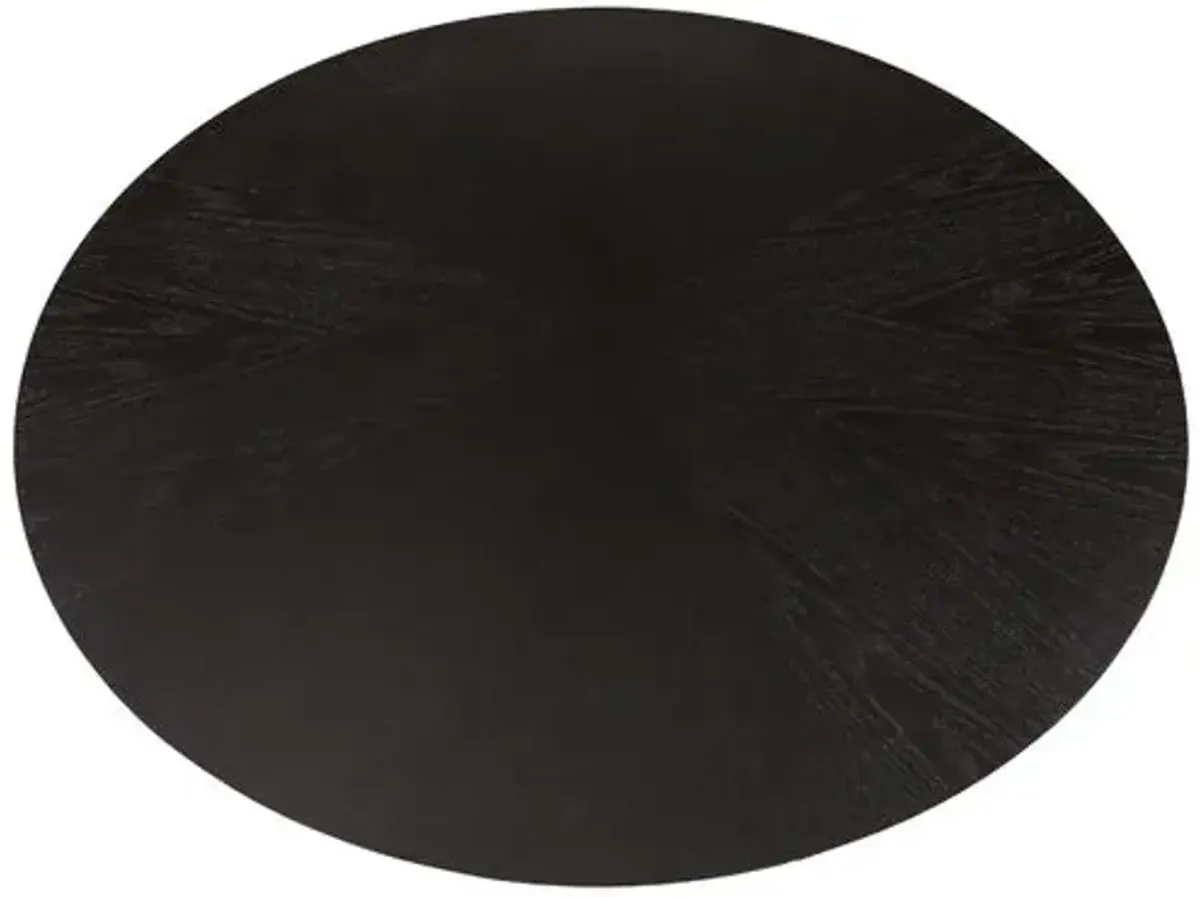 Monica Wooden Top Round Dining Table