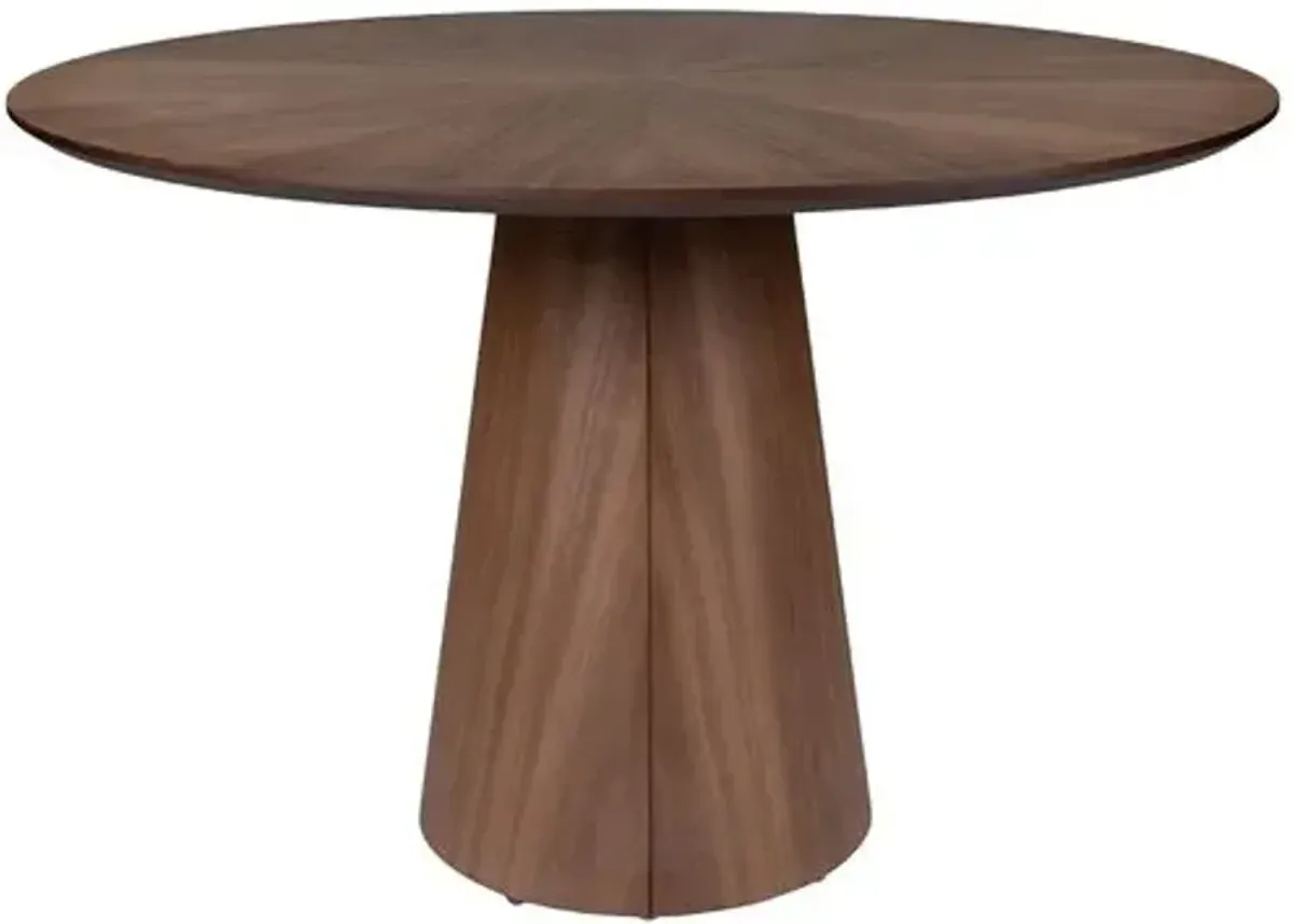 Monica Wooden Top Round Dining Table