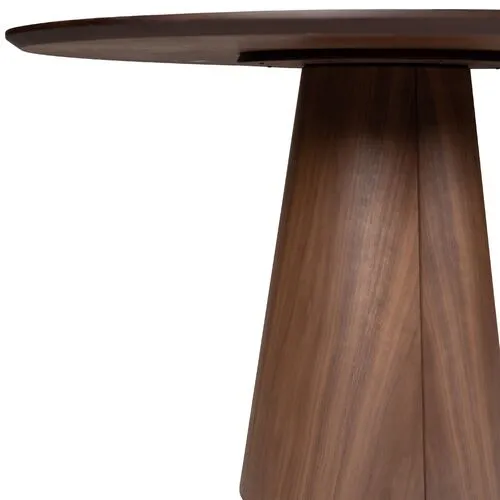 Monica Wooden Top Round Dining Table