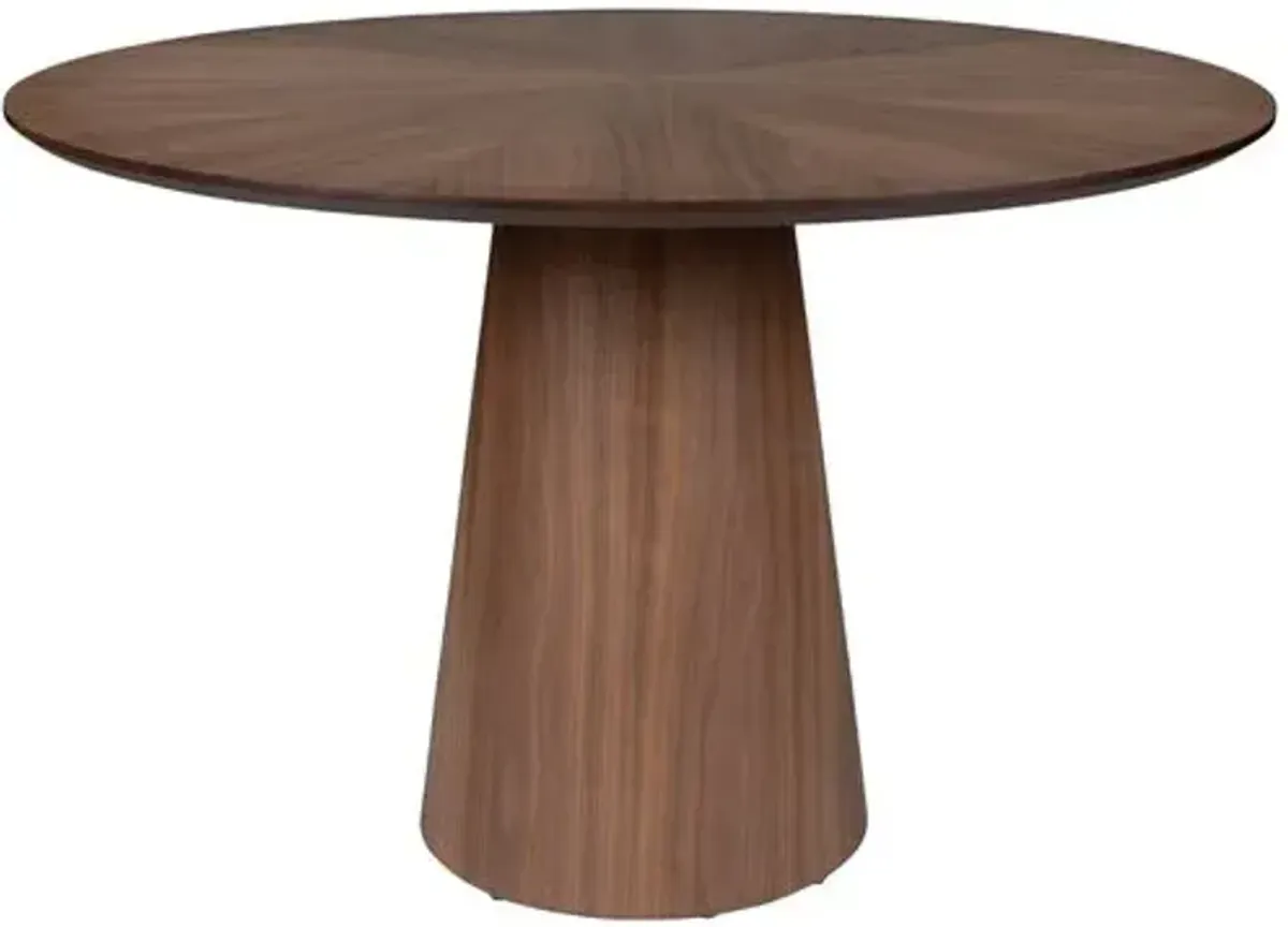 Monica Wooden Top Round Dining Table