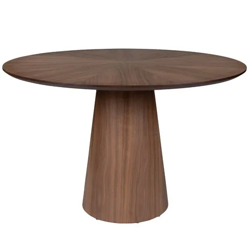 Monica Wooden Top Round Dining Table