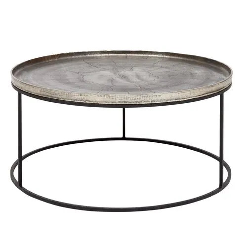 Kayley Round Coffee Table - Silver