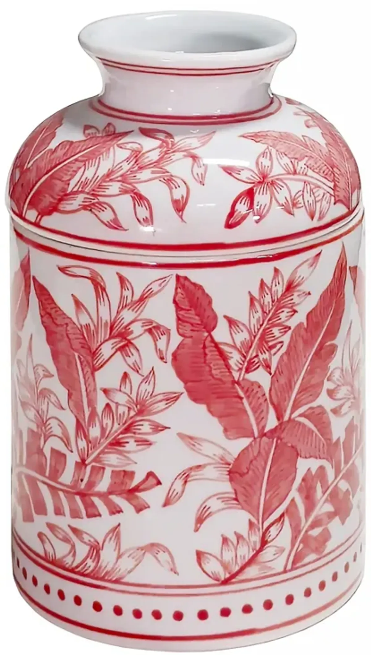 Tropical Leaves Tissue Box - Pink