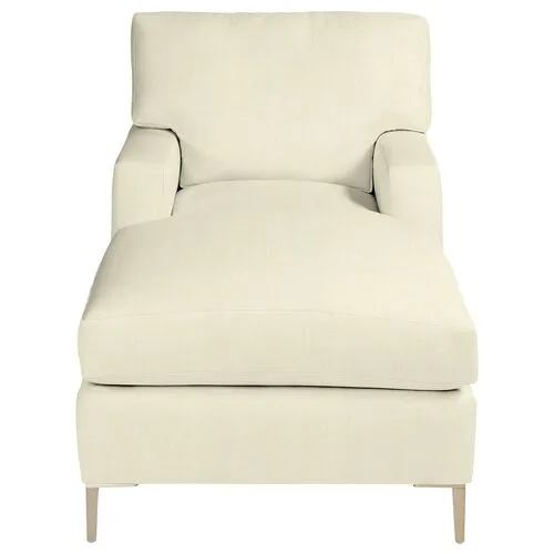 Hinton Chaise - Crypton Linen - Handcrafted - Ivory - Comfortable, Sturdy, Stylish, Eco-Friendly, Eco-Friendly