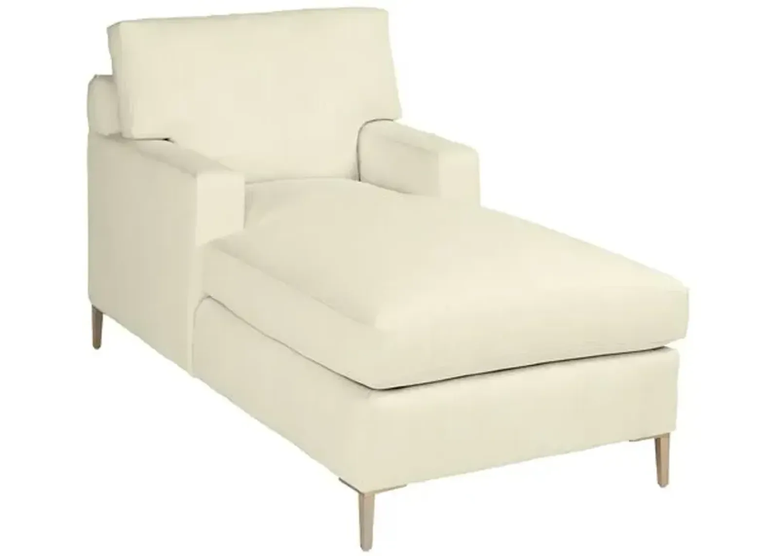 Hinton Chaise - Crypton Linen - Handcrafted - Ivory - Comfortable, Sturdy, Stylish, Eco-Friendly, Eco-Friendly