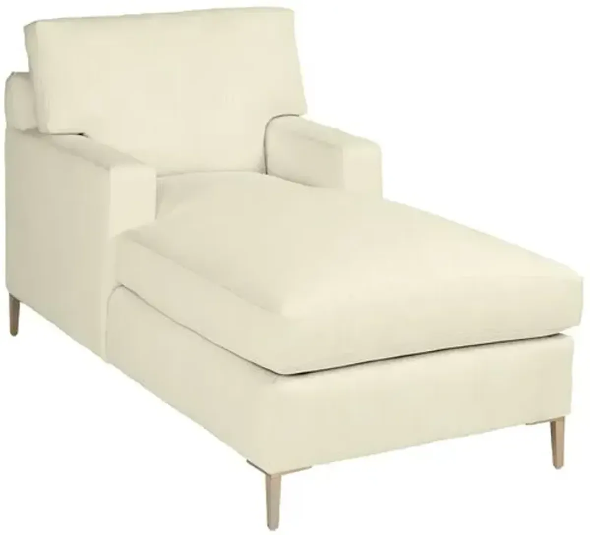 Hinton Chaise - Crypton Linen - Handcrafted - Ivory - Comfortable, Sturdy, Stylish, Eco-Friendly, Eco-Friendly