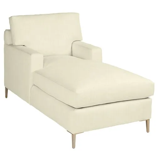 Hinton Chaise - Crypton Linen - Handcrafted - Ivory - Comfortable, Sturdy, Stylish, Eco-Friendly, Eco-Friendly